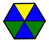 If a point is randomly chosen on the regular hexagon shown, what is the probability that it will be