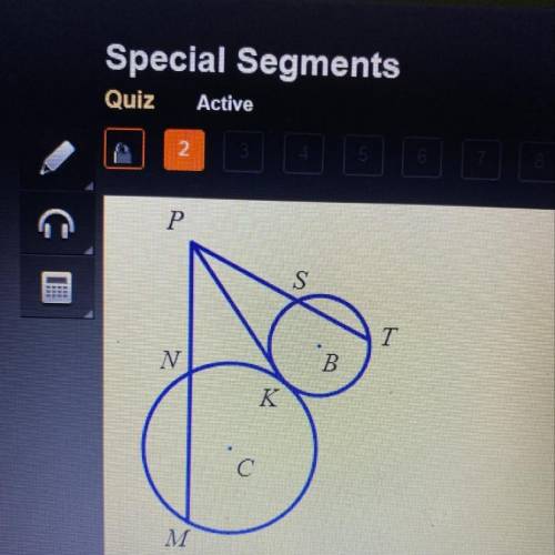 In the diagram the two circles are tangent point K. PS=20, ST=6, and NM=27. Find PN. If necessary ro