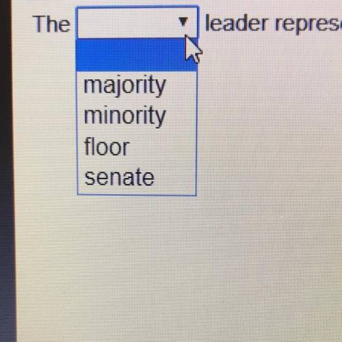 The leader represents the political party with the least members in the house.