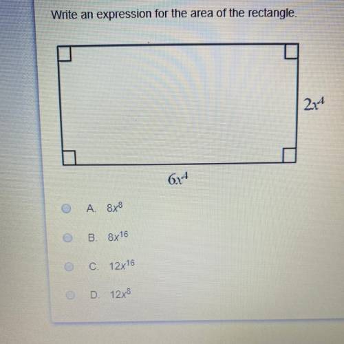 What is the expression for the area of this rectangle?