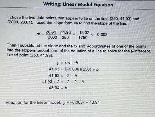 Need Help). You'll construct and interpret a table, a scatter plot, and a linear model of the data.
