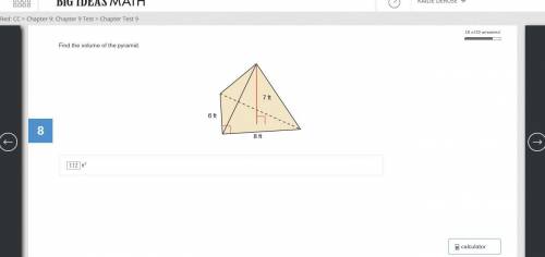 Find the volume of the pyramid.