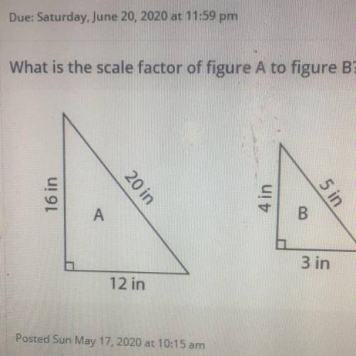 What is the scale factor of figure A to figure B?