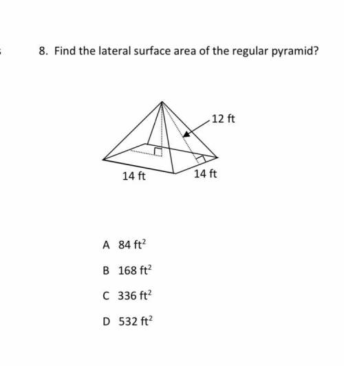Find the lateral surface area of the rectangular pyramid? PLEASE HELP!! Do you have to find the slan