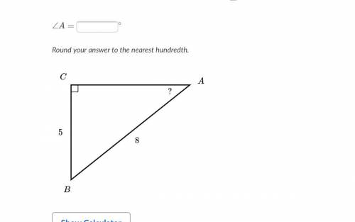 Find the measure of angle a, to the nearest hundredth
