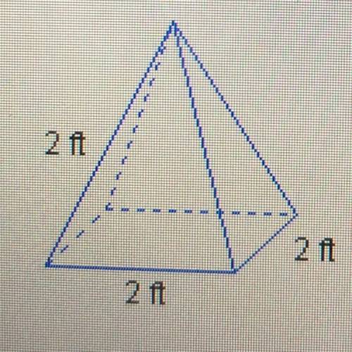 Which correctly describes a cross section of the square pyramid? Select three options. 21 211 A cros
