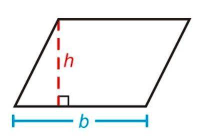 What is the area of the parallelogram with a base of 1.75 cm and a height of 1.5 cm? 2.625 cm2 2.75