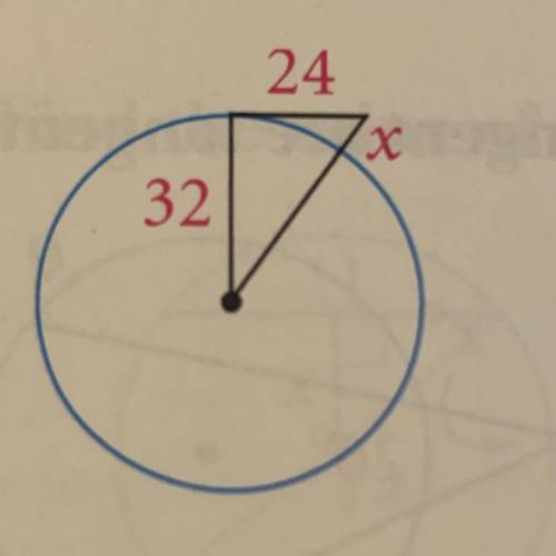 Assume that lines that appear tangent are tangent. Find the value of x.  Answer  A)7 B)8 C)6 D)5