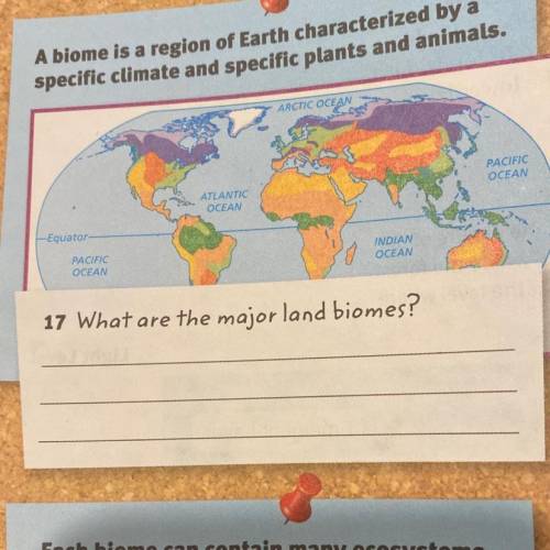 What are the major land biomes?