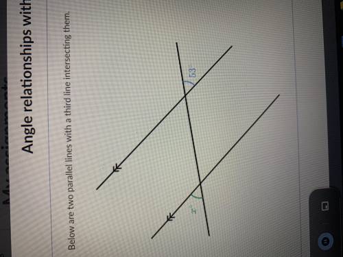 Angle relationships with parallel lines can someone help me please answer
