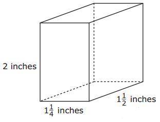 What is the volume of the right rectangular prism below?    A 434 cubic inches B 418 cubic inches