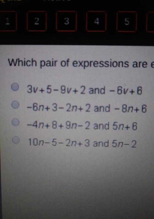 Which pair of expressions are equivalent