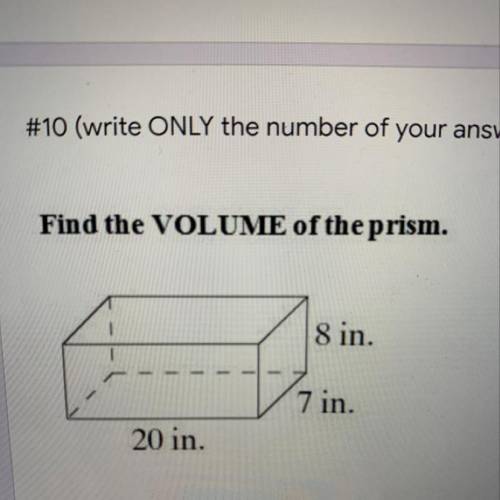 How to find the volume of a prism