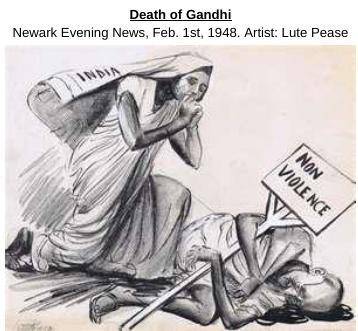 1. Explain the “choice” that India has in regards to nonviolence.2. Based on this cartoon, how succe