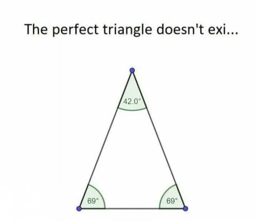 Perfect triangle doesn't exist