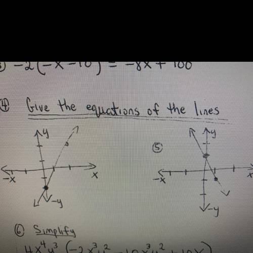 Give the equation of the lines