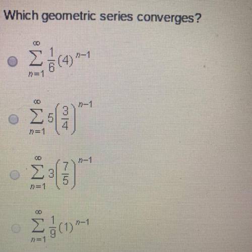 Which geometric series converges?