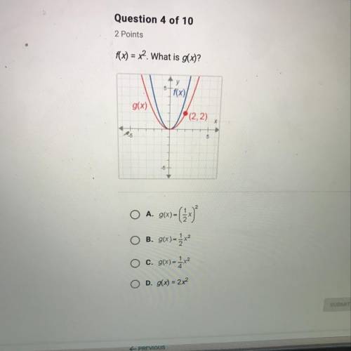 F(x) = x2. What is g(x)?