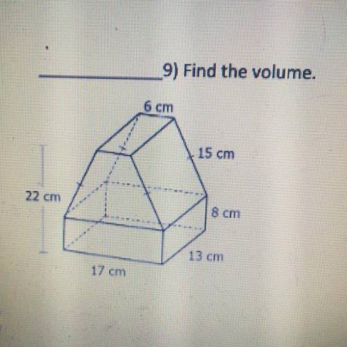 Find the volume of this shape