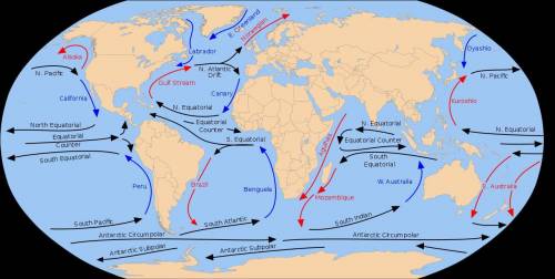 Analyze the model above. Based solely on Ocean Currents (specifically the Gulf Stream and the Califo