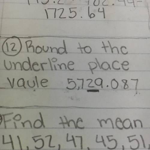 Round to the under line place value (I need help ima give away 50 points if u help)