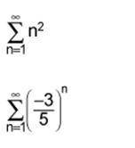 Which is the nth term test and which is the geometric series test?
