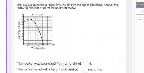 Mrs. Galicia launched a rocket into the air from the top of a building. Answer the following questio