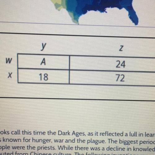 Find the length of w, x, y, and z and the area A. All value are whole numbers.  I believe the length