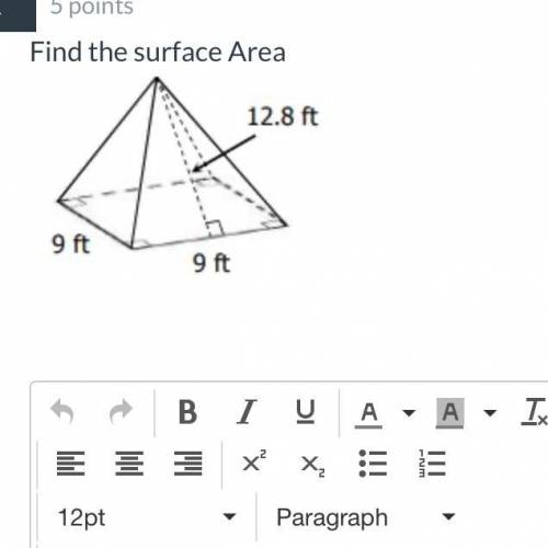Help me with the surface area