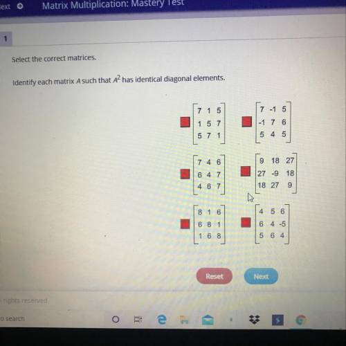 Identify each matrix A such that A^2 has identical diagonal elements?