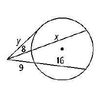 Find the value of x. Round to nearest tenth. A. 24.2 B. 17.0 C. 20.1 D. 16.0