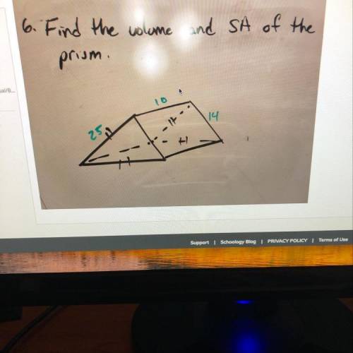 Find the volume and SA of this prism