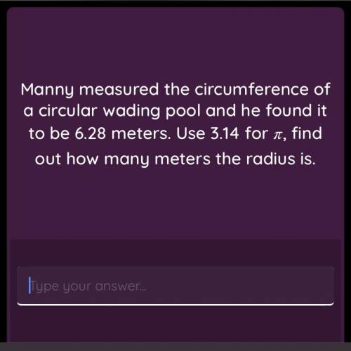 How many meters is the radius?