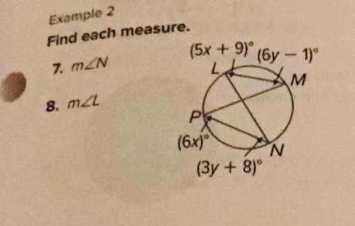 I need help with #8. It says to find the measure