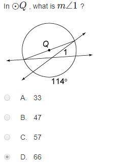In Circle Q, what is m Hint: It's not 66.