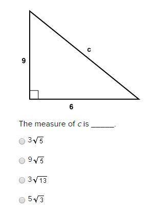 The measure of c is ___