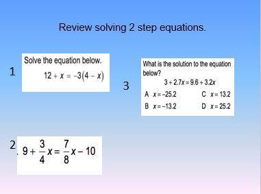 2 step equations pls helppp! <3