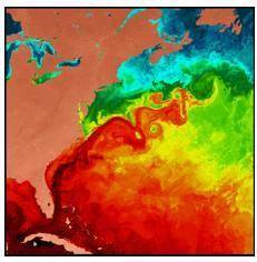 The Gulf Stream current shown here makes the waters of the North Atlantic A) warmer.  B) cooler.  C