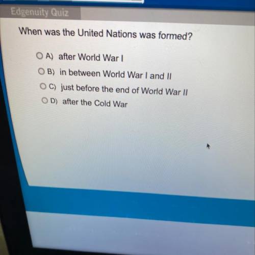 When was the united nations was formed?