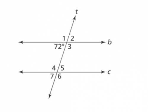Please help!  In the figure, b and c are parallel lines. Which of the following statements are true