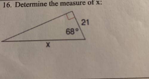 16. Determine the measure of x: 21 680 х