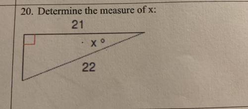Determine the measure of x