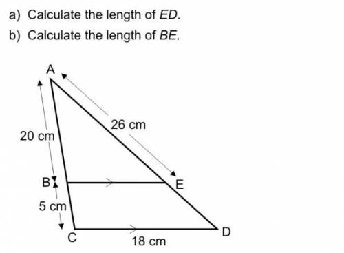 Calculate the length of BE