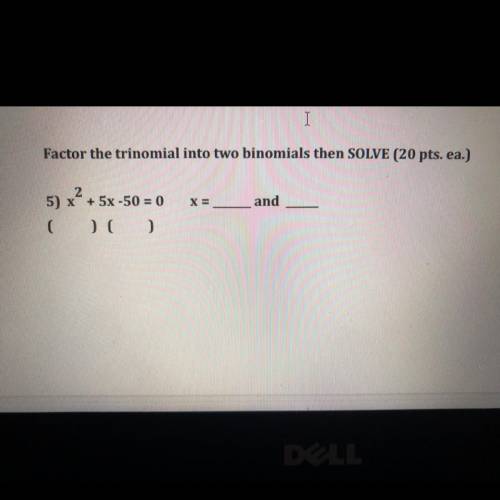 Factor the trinomial into binomials then solve?