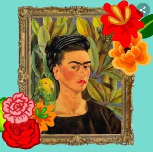 WILL MARK BRAINLIEST!! HELP! PAST DUE!! Take a look at two of Kahlo's paintings: My Dress Hangs Ther
