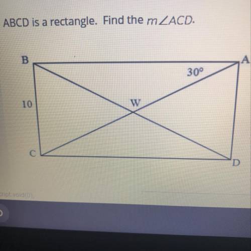 ABCD is a rectangle. find the m