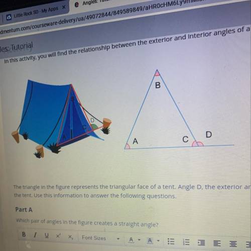Which pair of angles in the figure creates a straight angle?