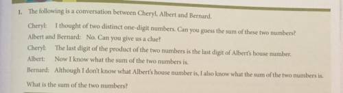 What is the sum of the two Numbers? Pls help