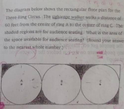 What is the area of the space available for audience seating. Round your answer to the nearest whol