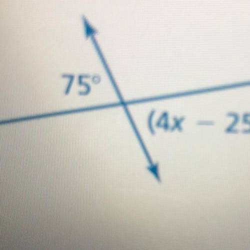 Tell whether the angles are adjacent or vertical. Then find the value of \(xl).2